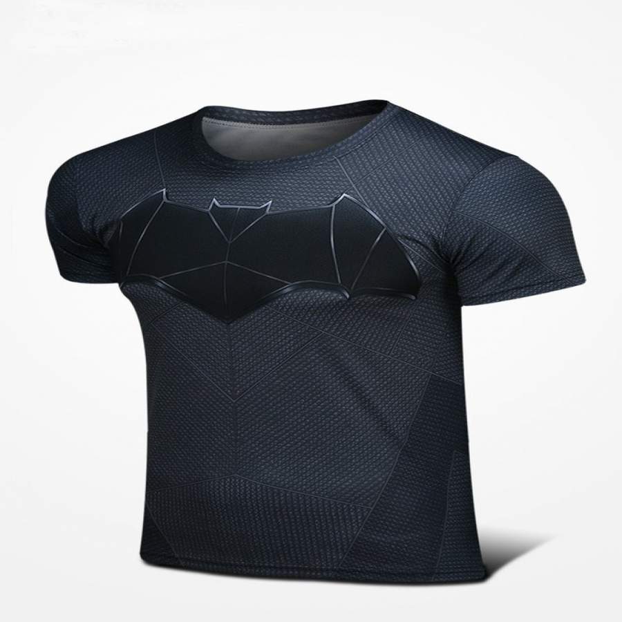 Wide Batman Logo Compression Shirts