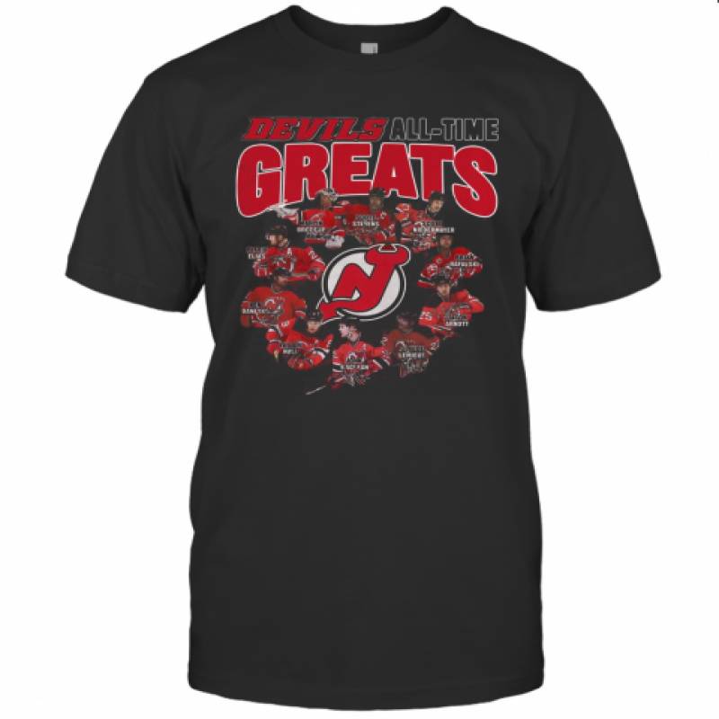 Original New Jersey Devils All Time Greats Signatures T-Shirt