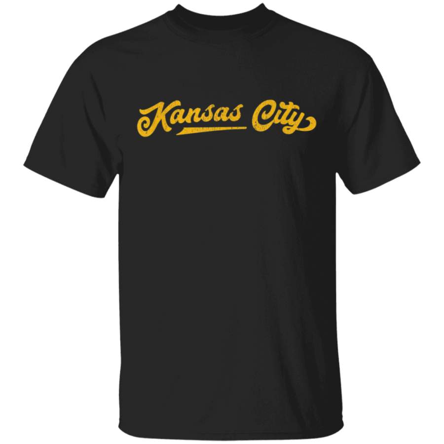 I Love Kansas City Football Vintage Sports Script TShirt