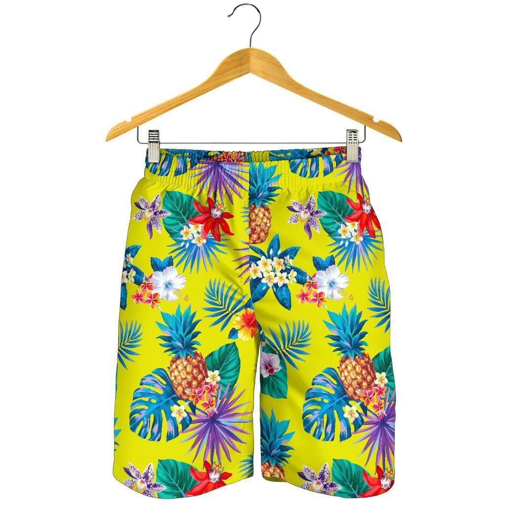 Lime Hawaii Pineapple Pattern Print Shorts Ha39265