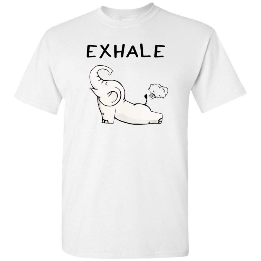 Yoga baby elephant exhale Tee shirt