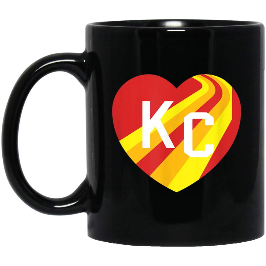 Heart Kansas City 80s 90s Throwback Retro KC Red Hearts Mug