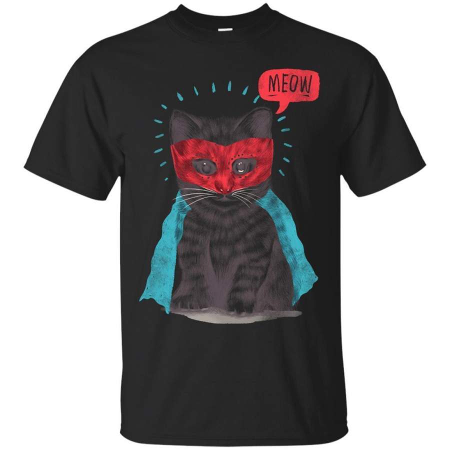 AGR Luchador Mexican Wrestler Cat Super Hero Funny Meow Jaq T-shirt