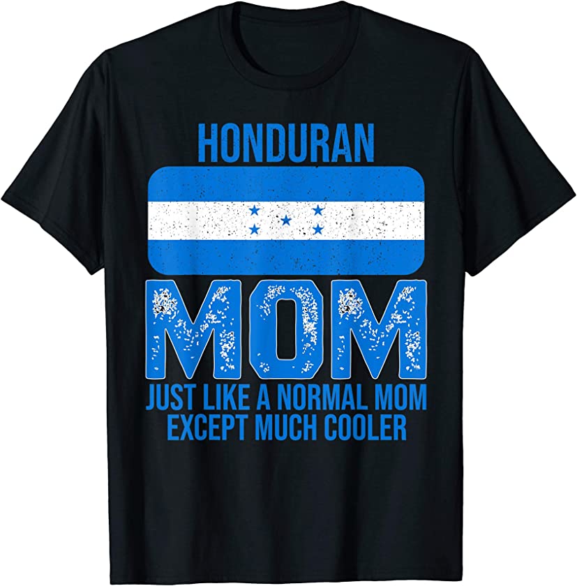 Vintage Honduran Mom Honduras Flag Design For Mother’s Day T-Shirt