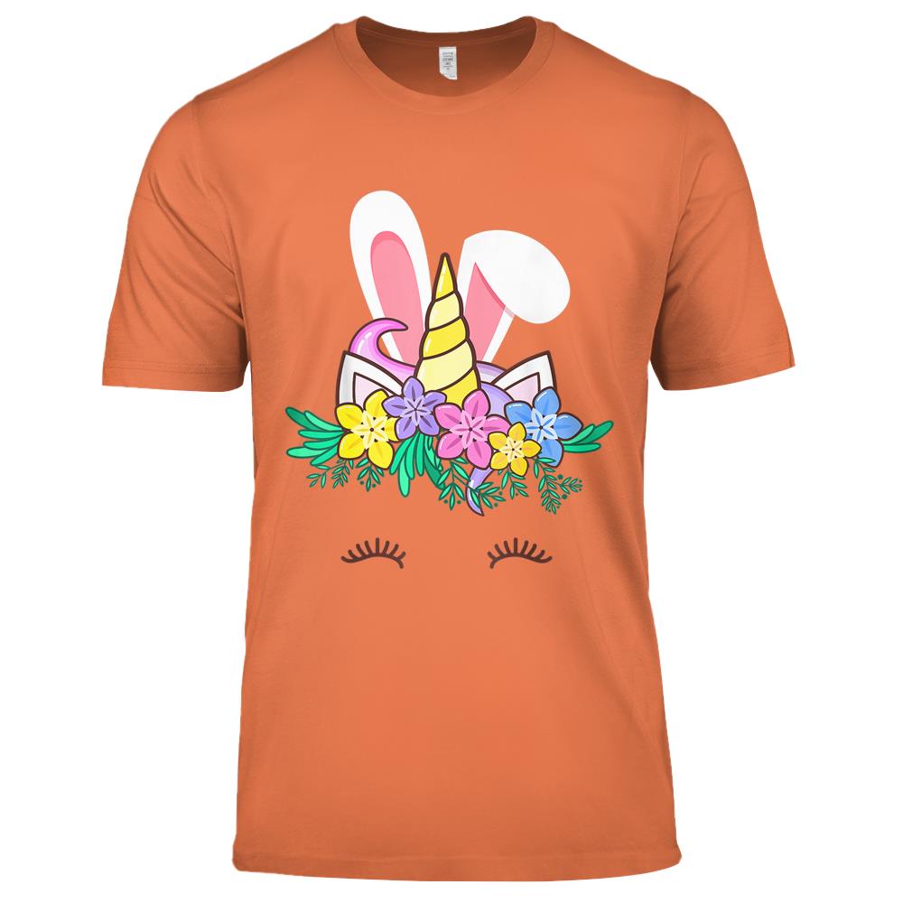 Bunnicorn Easter Tee With Bunny Ears And Unicorn Horn Premium T Shirts