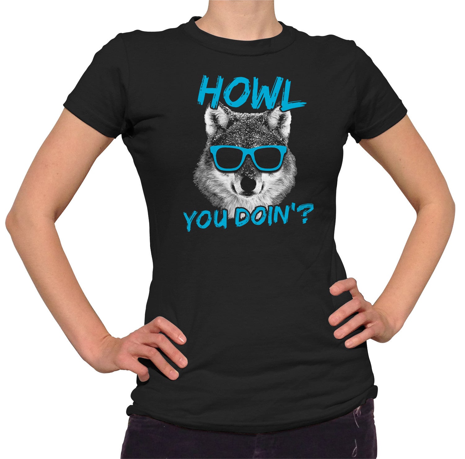 Women’S Howl You Doin Funny Wolf T-Shirt