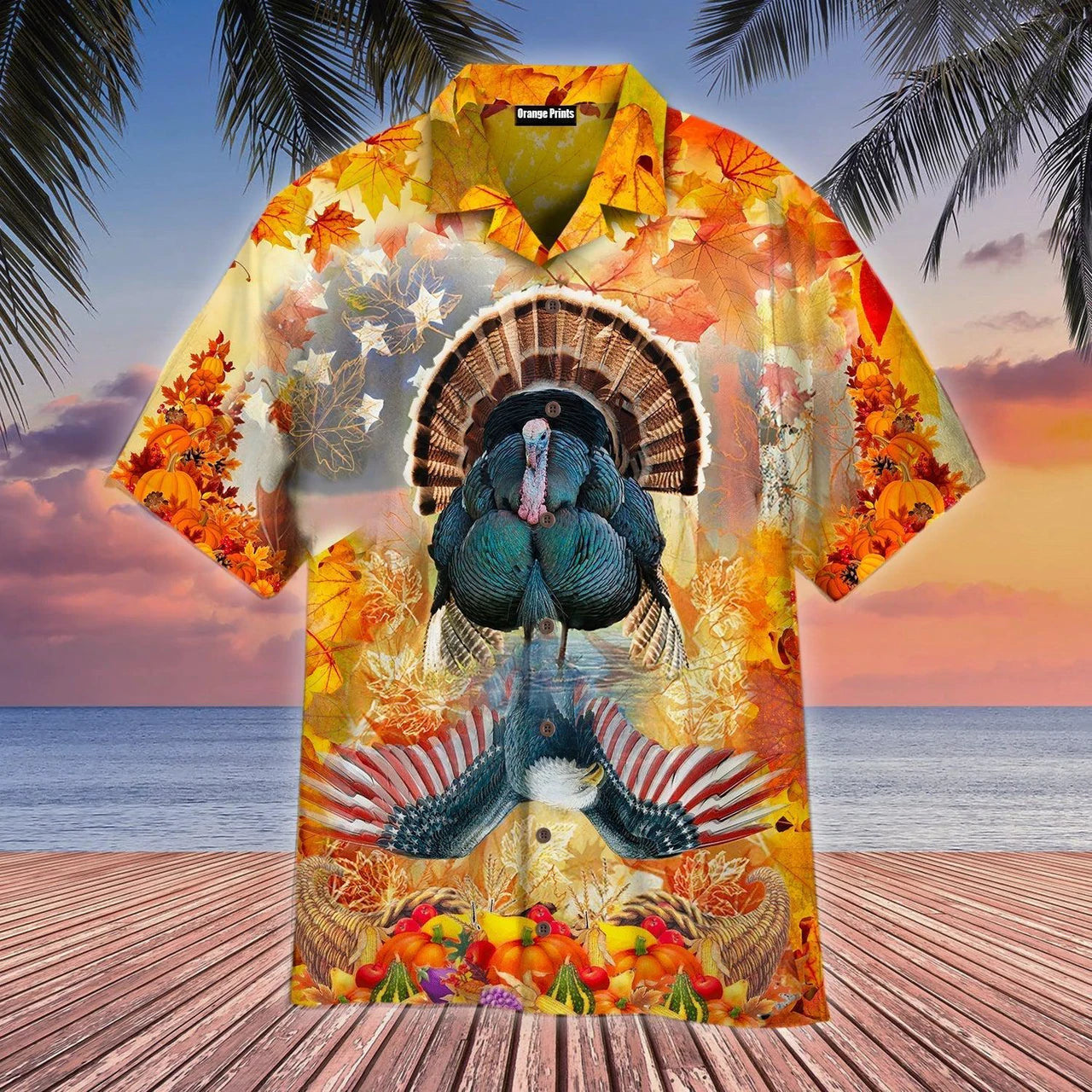 Turkey And Eagle Thanksgiving Aloha Hawaii Shirts For Men Women Ha51142