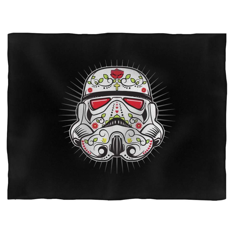 Stormtrooper Sugar Skull Blanket – Skull Art Prints