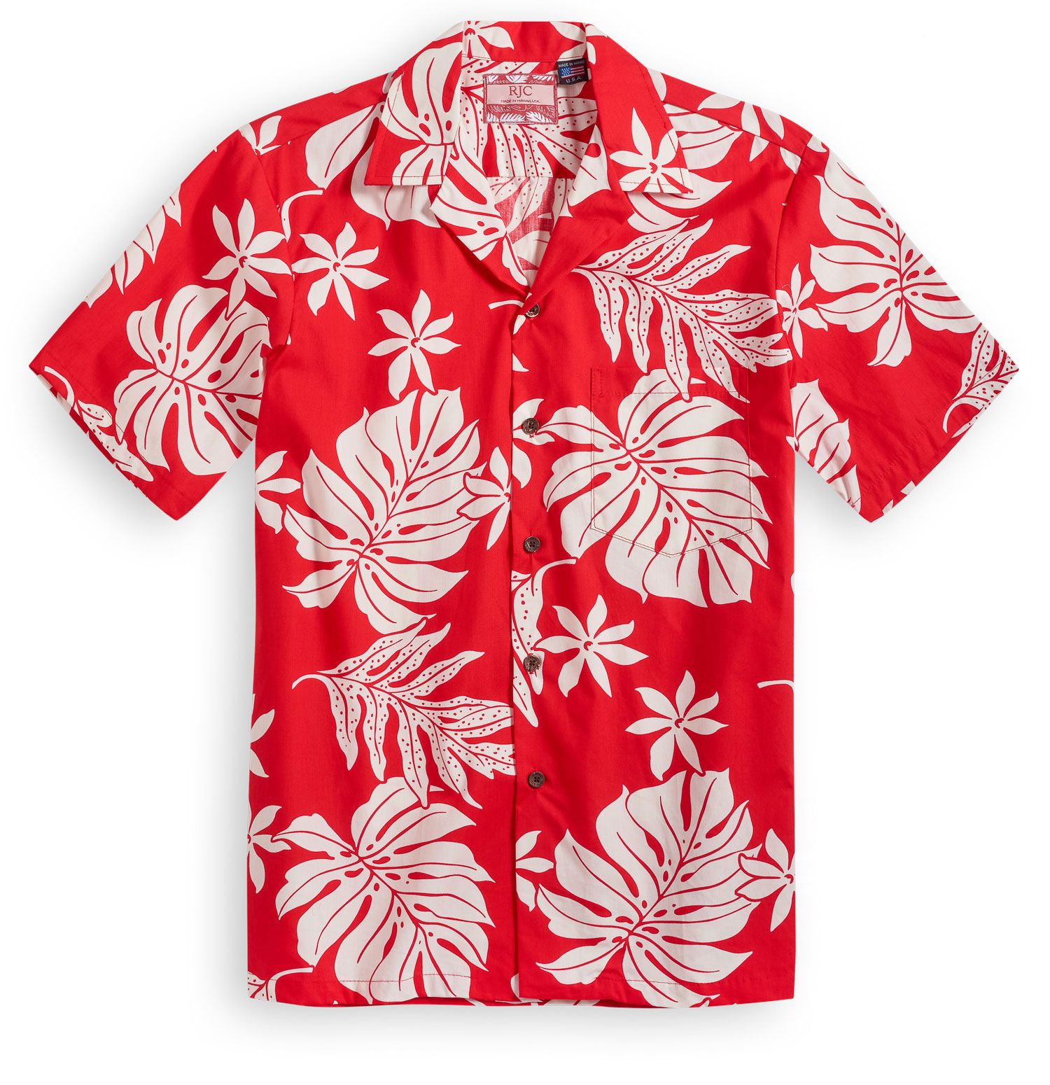 Tropical Palm White Red Amazing Design Hawaii Shirt Ha71219