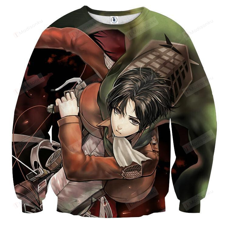 Attack On Titan Cool Levi For Unisex Ugly Christmas Sweater, All Over Print Sweatshirt