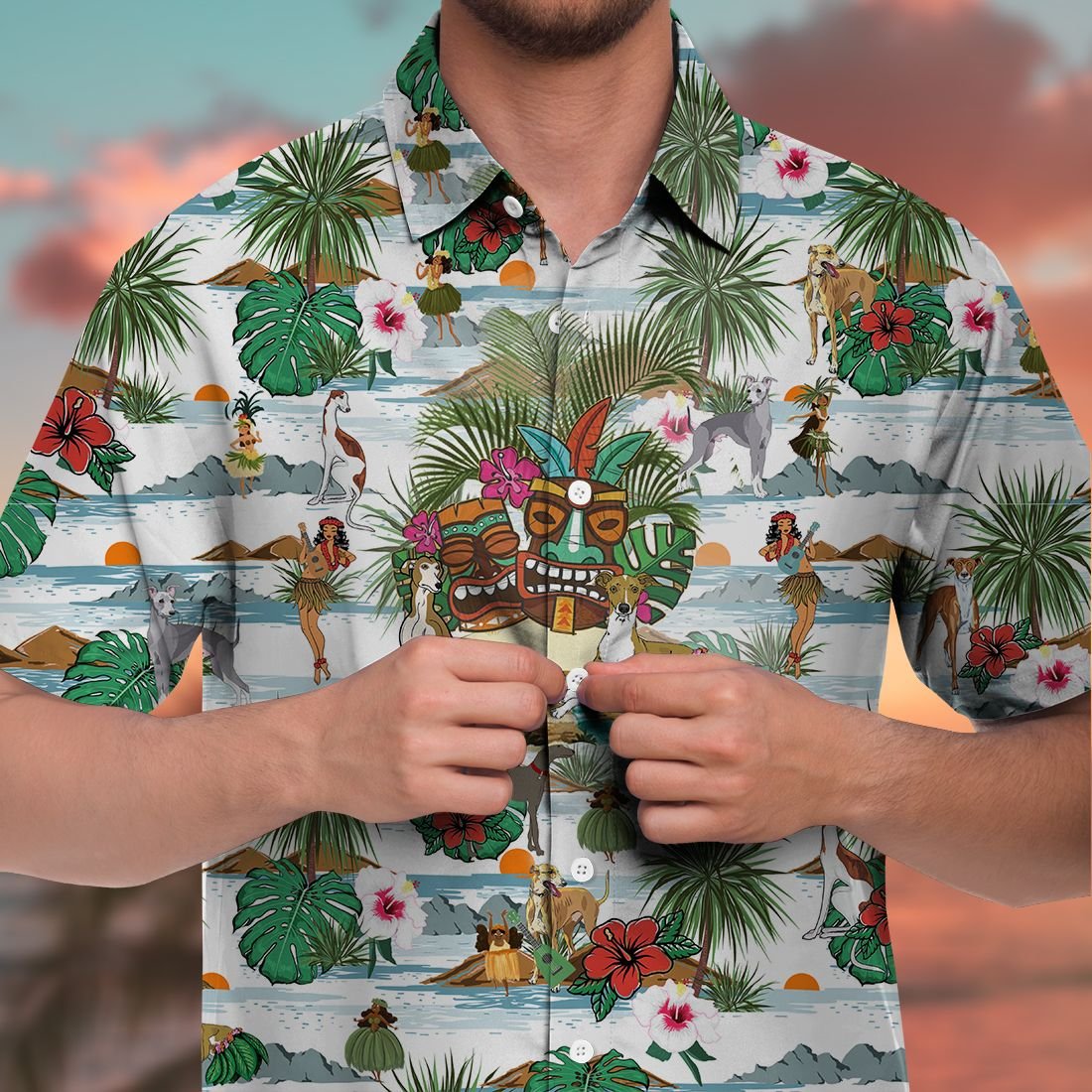 Greyhound Hawaii Shirt Beach Native Ha22691