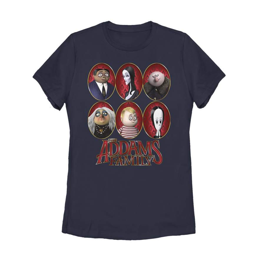 Addams Family Women’s Portrait Panels  T Shirt