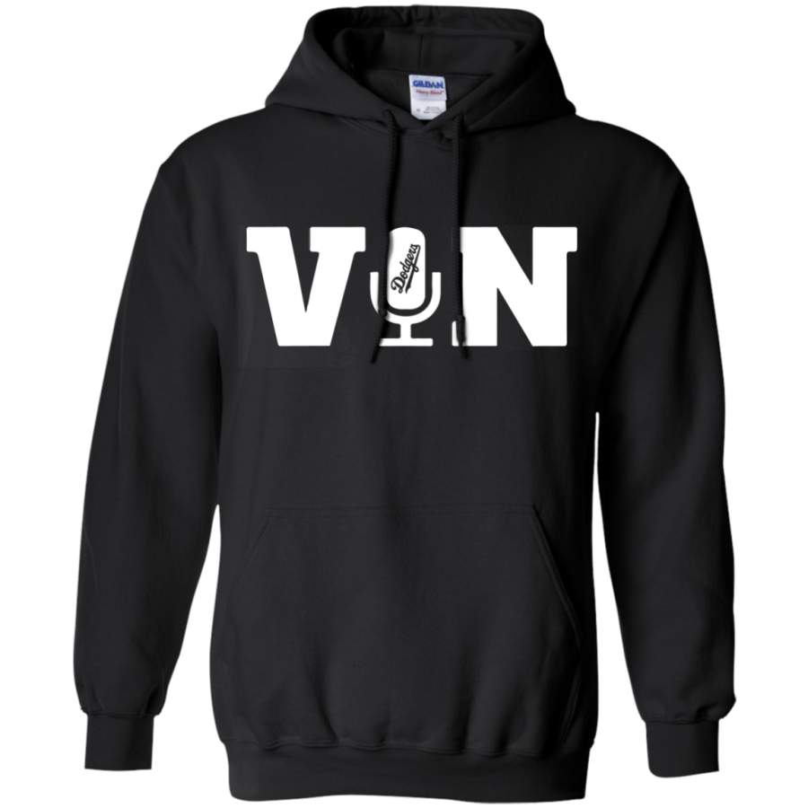 Vin Scully Microphone Pullover Hoodie T-Shirt