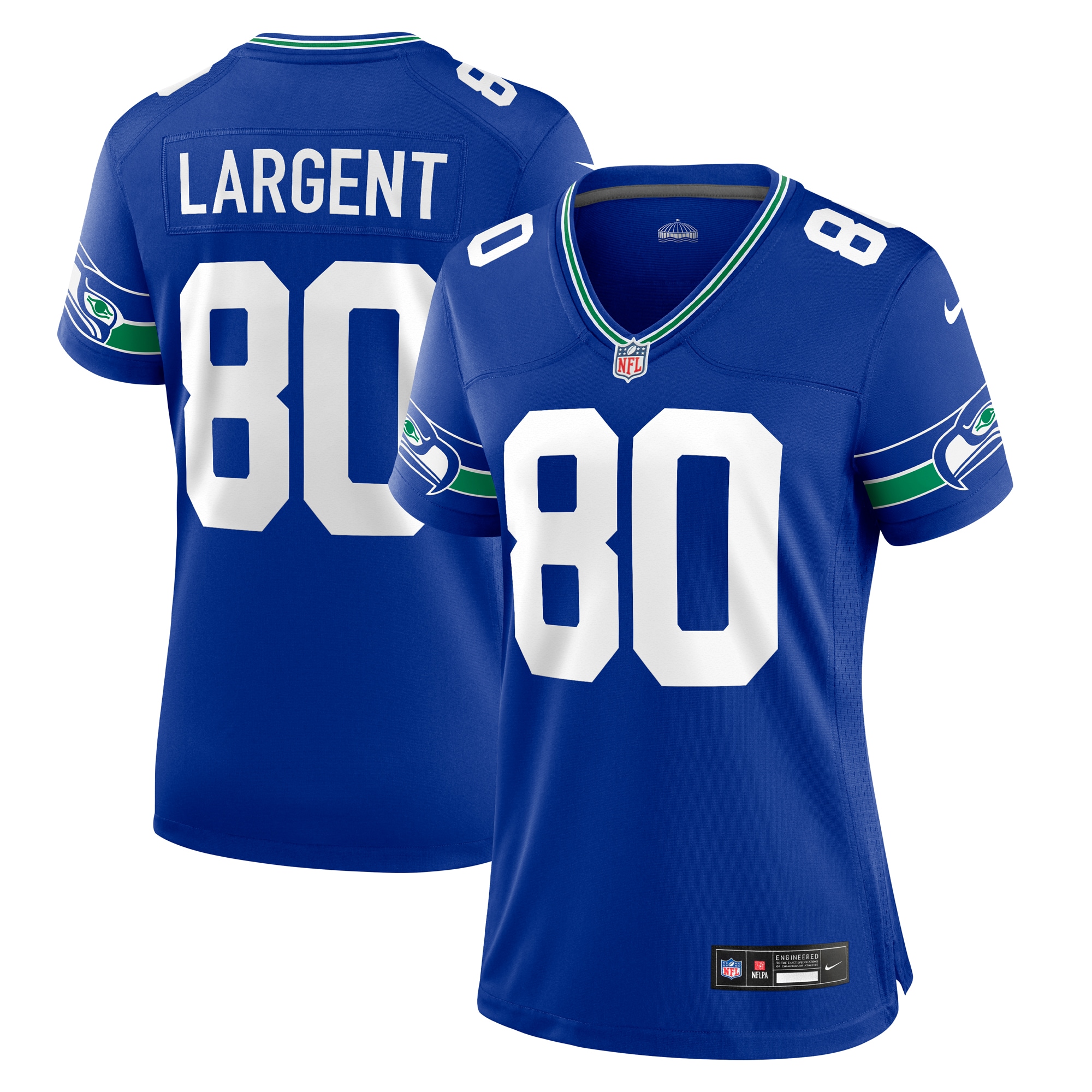 Steve Largent Seattle Seahawks Women's Throwback Retired Player Game Jersey – Royal