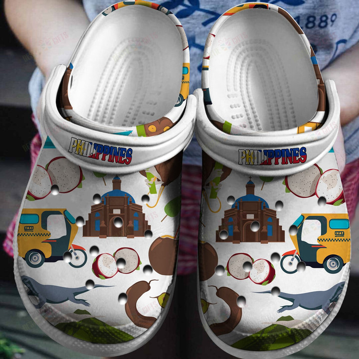 Colorful Symbols Of Filipino Crocs Classic Clogs Shoes