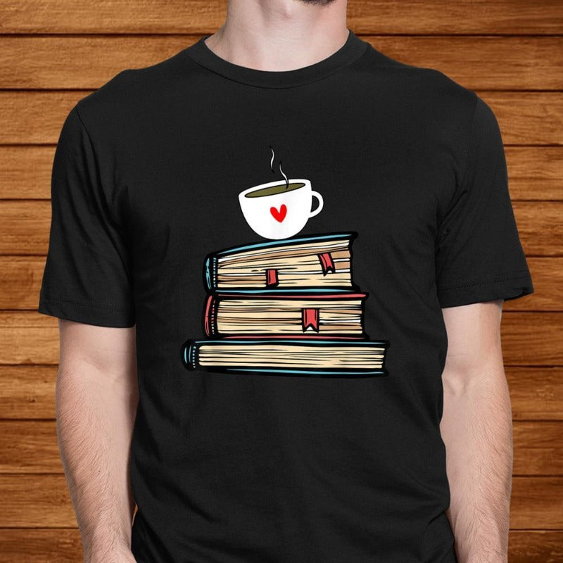 Tea Cup Book Lovers Gift Men Women T-Shirt