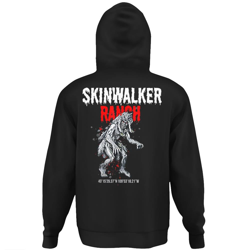 Skinwalker Ranch Site For Paranormal Ufo And Yeti Activity Hoodie Print On Back