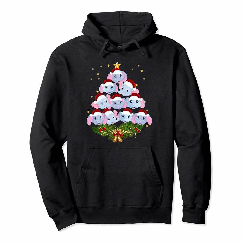 Funny Elephants Christmas Tree Tee Ornament Decor Gift Pullover Hoodie, T-Shirt, Sweatshirt, Tank Top, Racerback, Dolman