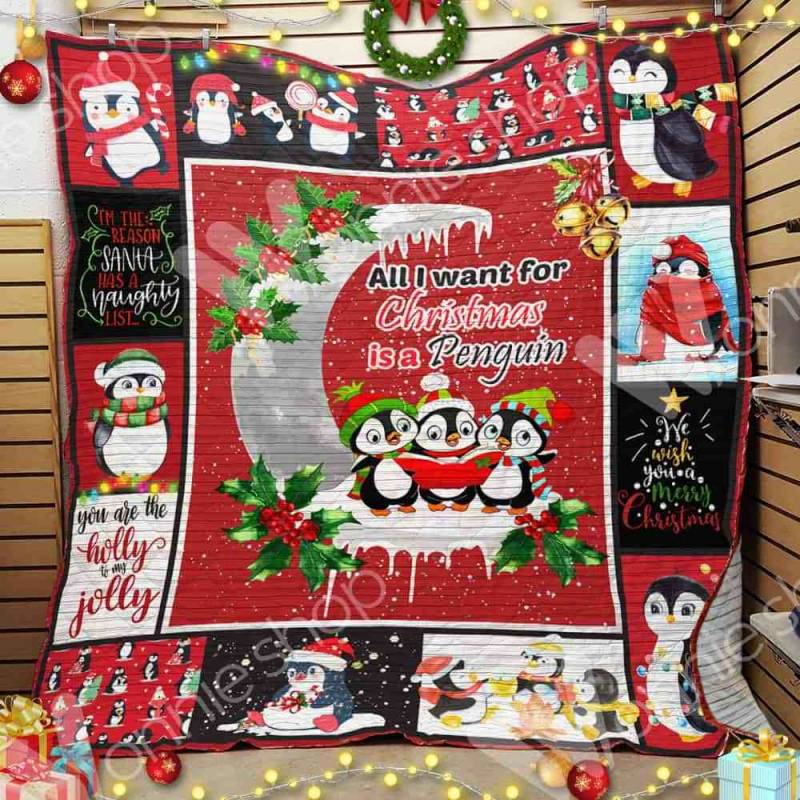 Penguin Christmas Blanket OCT1001 77O58