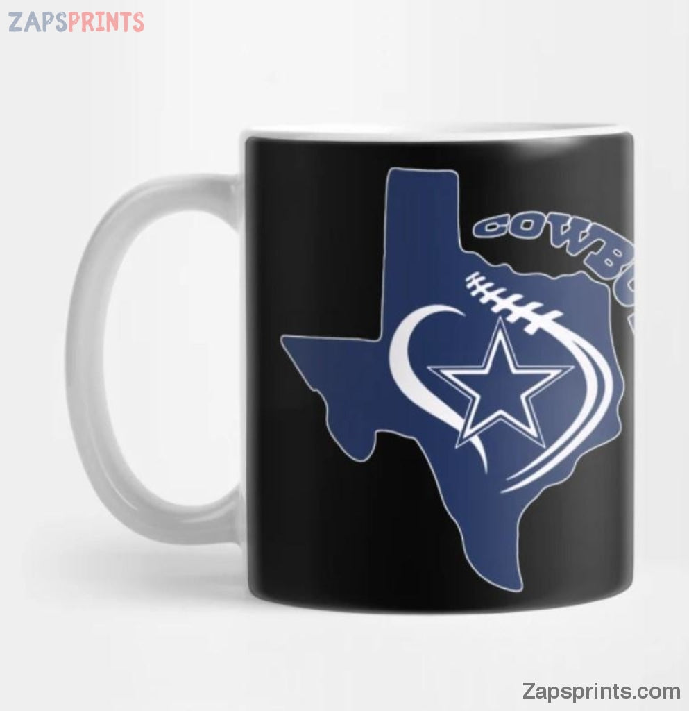 Dallas Cowboys Map Coffee Mug Gift For Fan Football Lovers