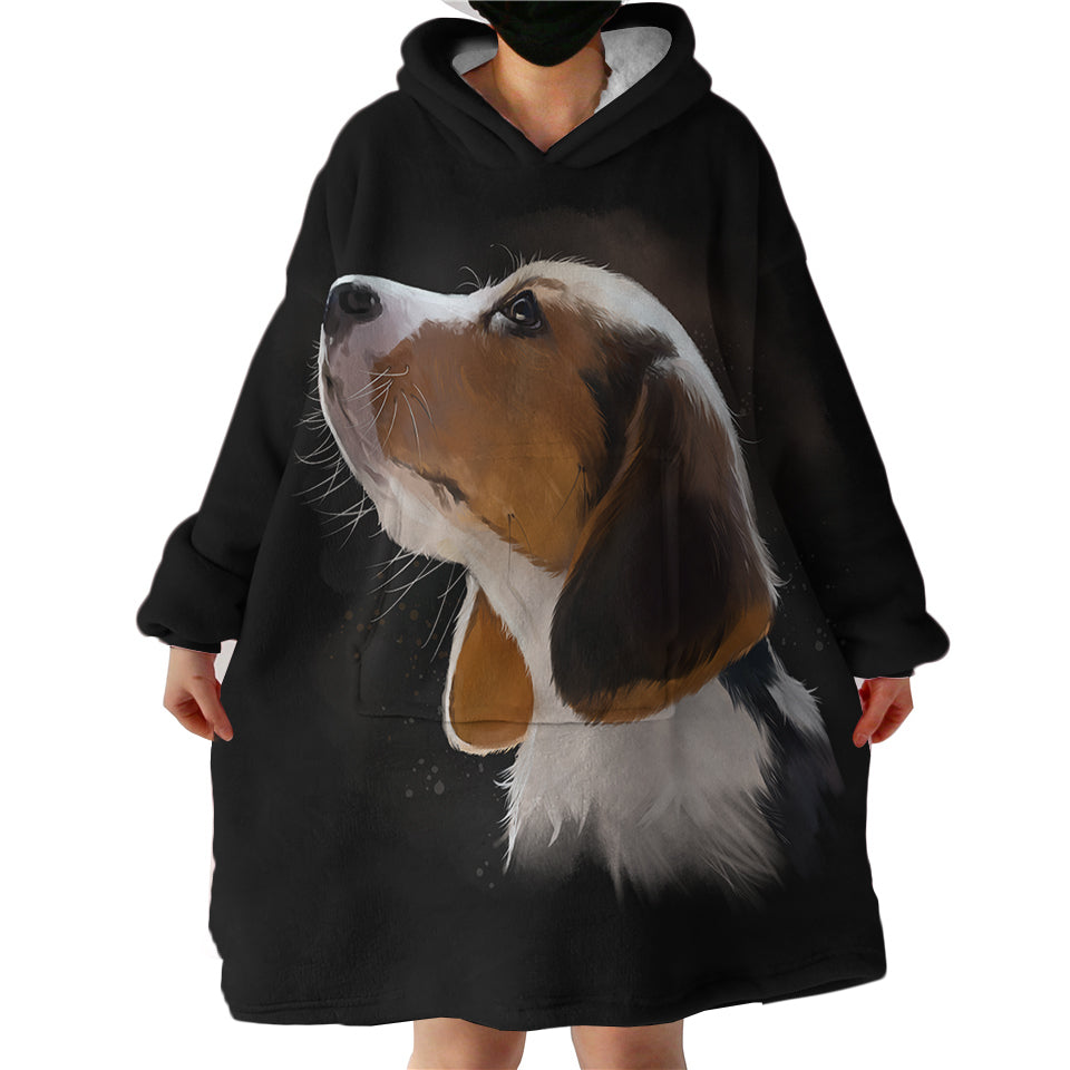 Puppy Swlf2795 Hoodie Wearable Blanket