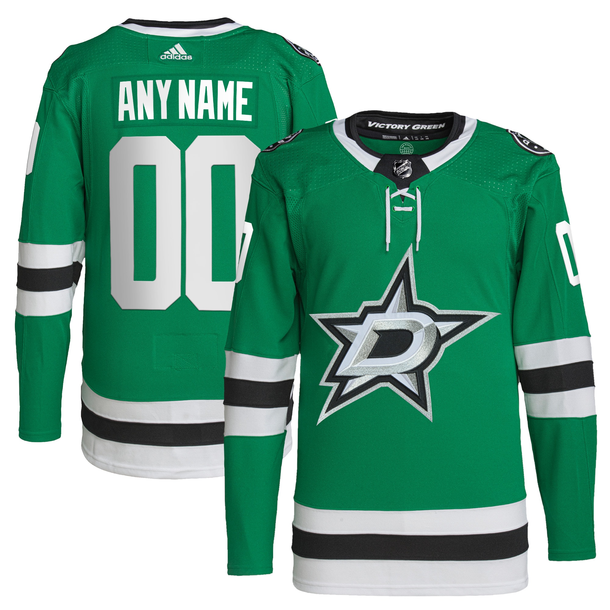 Dallas Stars Home Primegreen Authentic Custom Jersey – Green