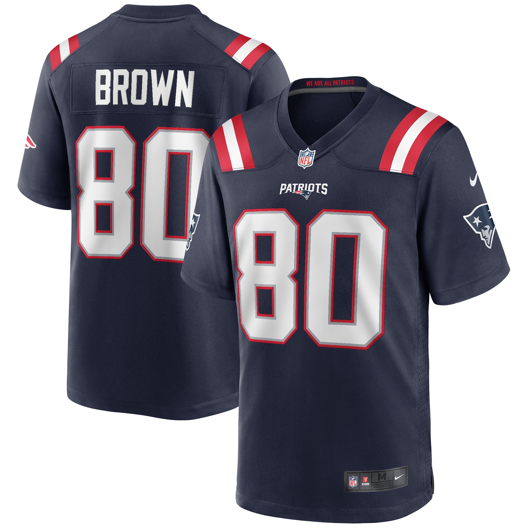 Troy Brown New England Patriots Game Retired Player Jersey – Navy