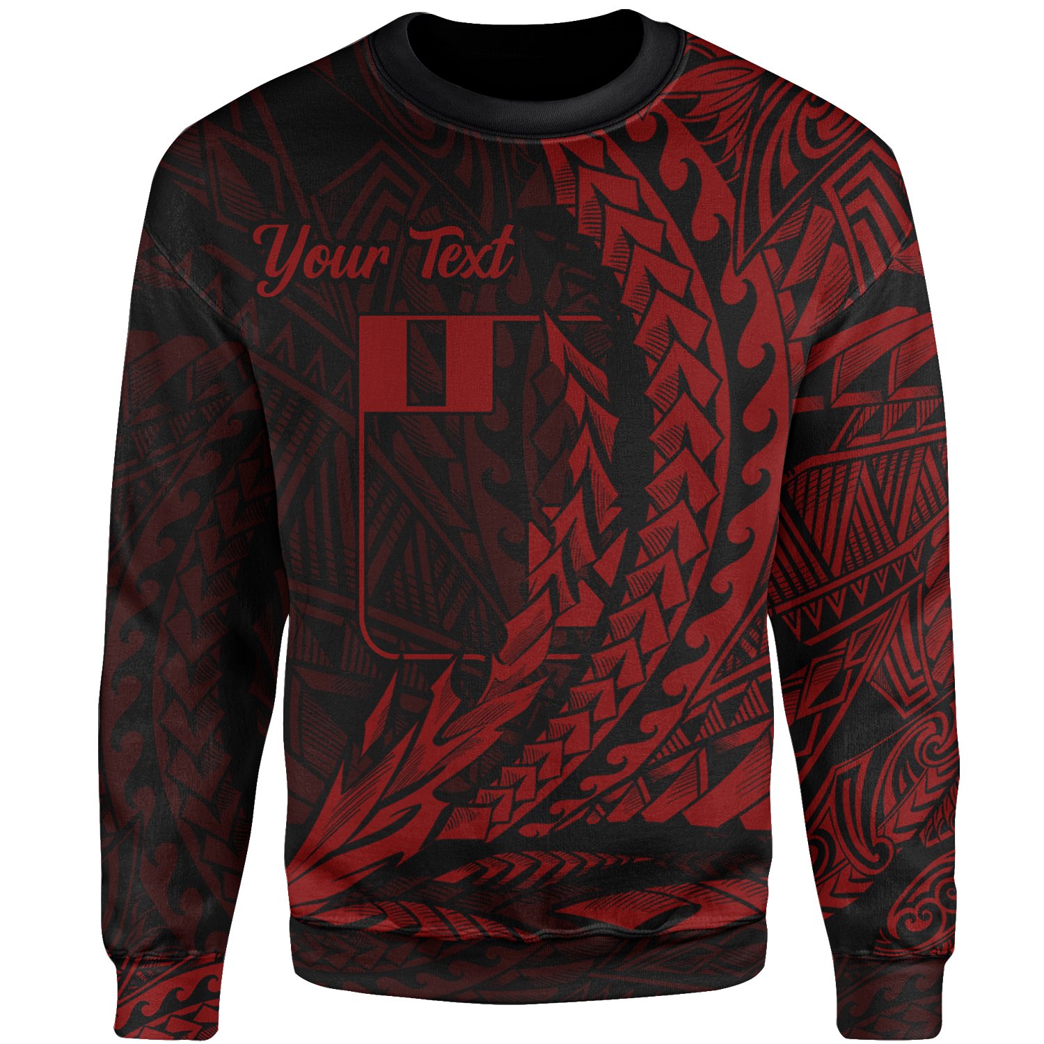 Wallis and Futuna Custom Personalised Sweatshirt – Wings Style Red Color – BN01