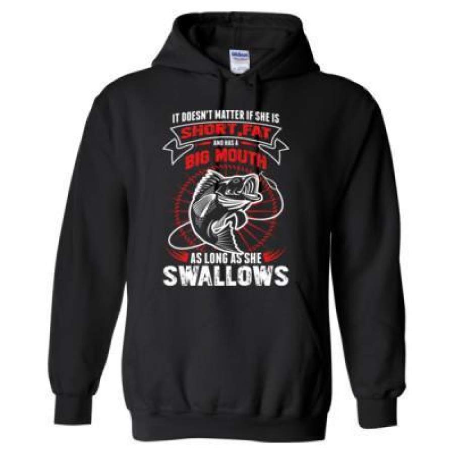 AGR It Does Not Matter If She Is Short Fat And Has A Big Mouth As Long As She Shallows – Heavy Blend™ Hooded Sweatshirt