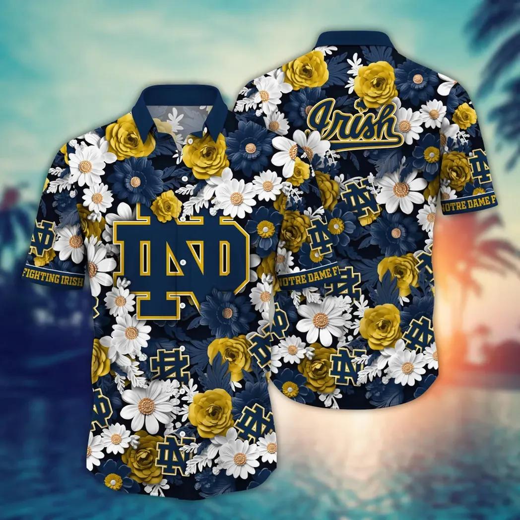 Notre Dame Fighting Irish Ncaa Flower Aloha Hawaiian Shirt 6, Ncaa Hawaiian Shirt