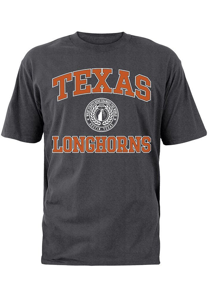 Texas Longhorns Grey Texas Crest Shirt Grey 90 10 Polyes Shirt