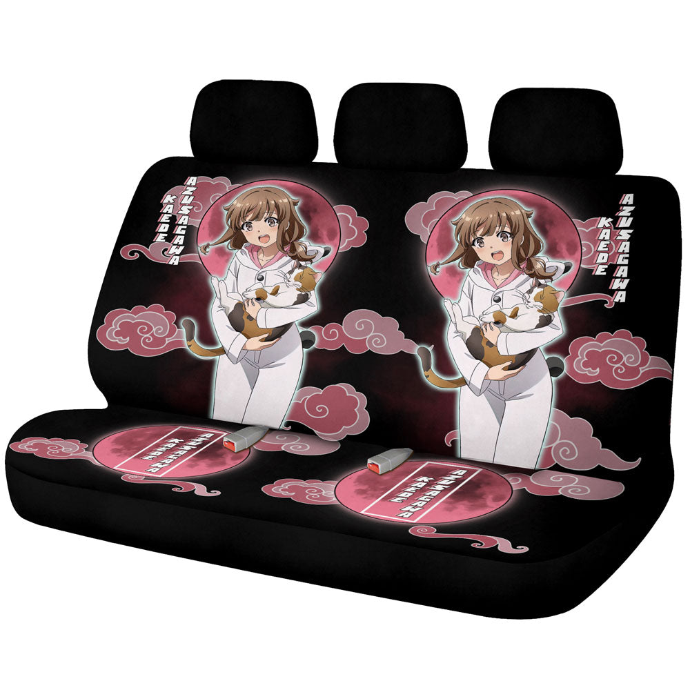 Kaede Azusagawa Car Back Seat Covers Custom Bunny Girl Senpai Anime Car Accessories