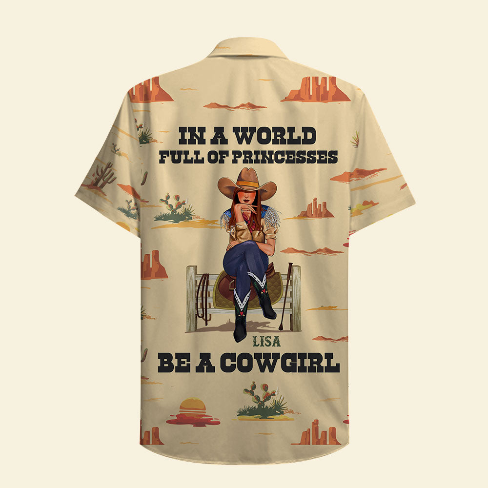 Personalized Cowgirl Hawaii Shirt Desert Pattern Be A Ha34386