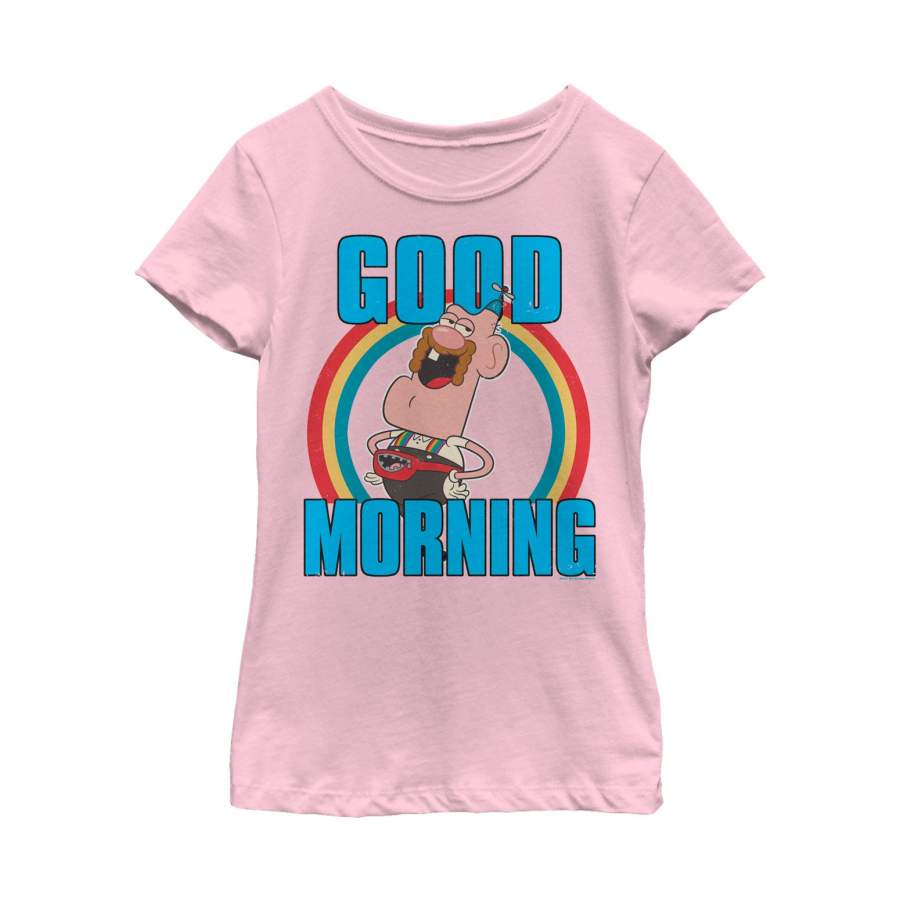 Uncle Grandpa Girl’s Good Morning Rainbow  T Shirt