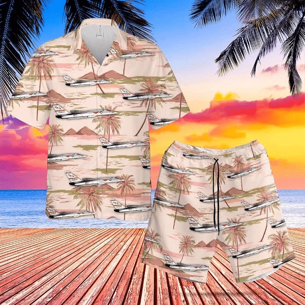 Us Navy North American Hawaii Shirt Set Unisex Ha45867