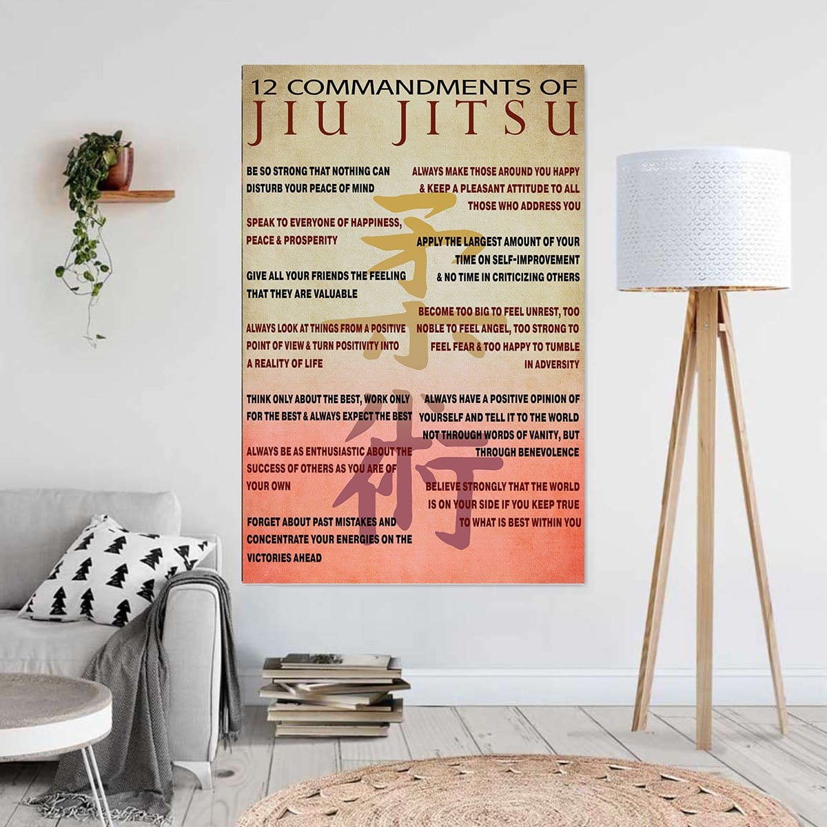 Canvas Prints 12 Commandments Of Jiu Jitsu Home Decor Canvas