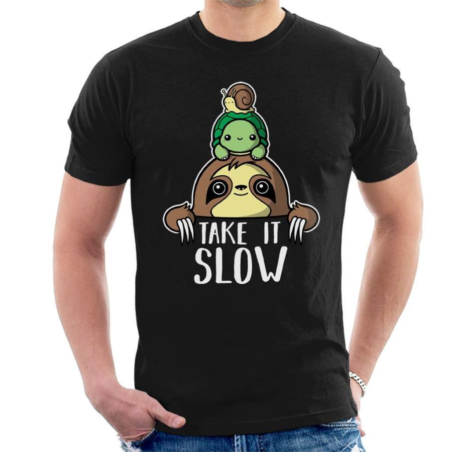 Sloth Tortoise Snail Taking It Slow Men’s T-Shirt