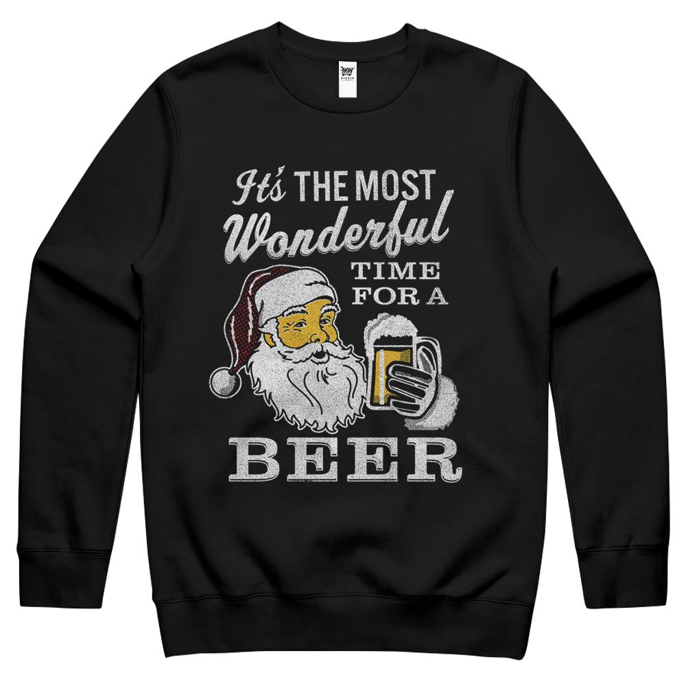 It’S The Most Wonderful Time For A Beer Men’S, Beer Lovers Tee Crewneck Sweatshirt