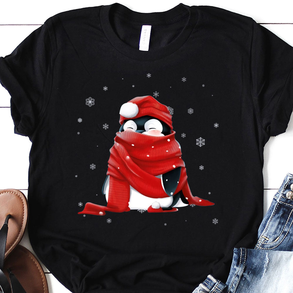 Penguin Christmas Snow Quaz2610025Z Dark Classic T Shirt