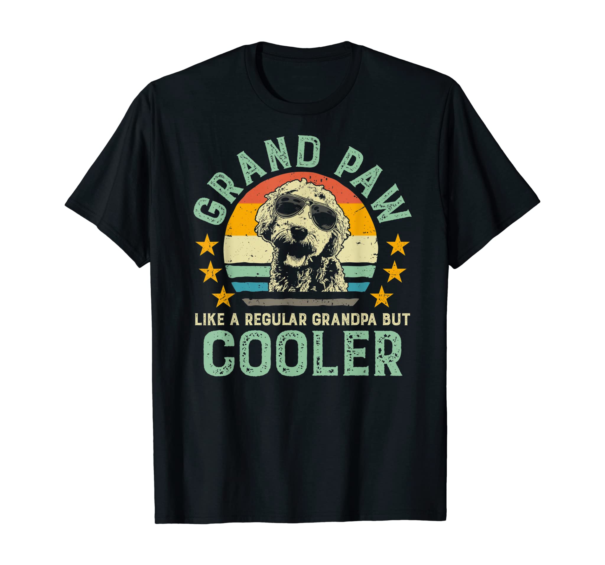 Grand Paw Like Regular Grandpa But Cooler Doodle Lover Shirt