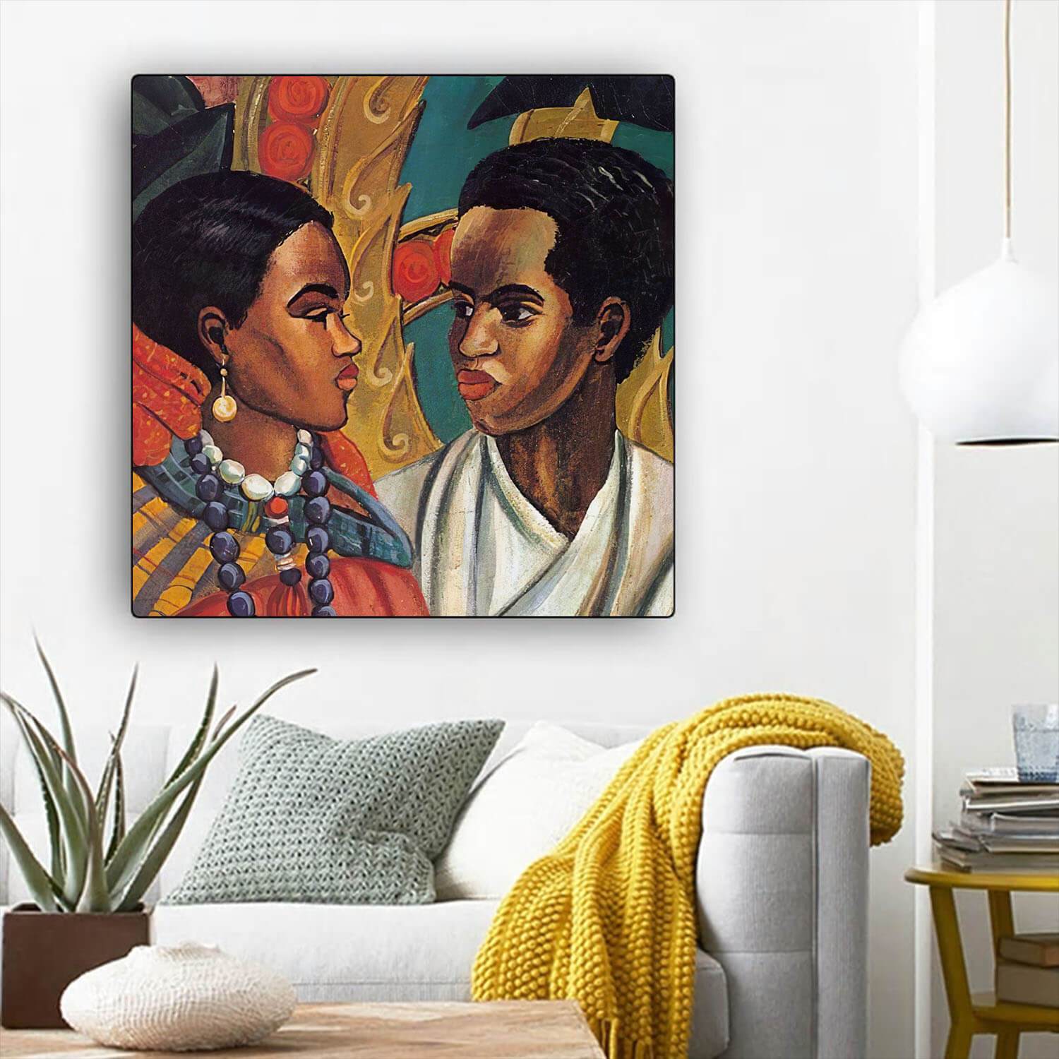 African American Canvas Art Pretty Afro Girl African American Art Prints Afrocentric Home Decor Ideas BPS44371