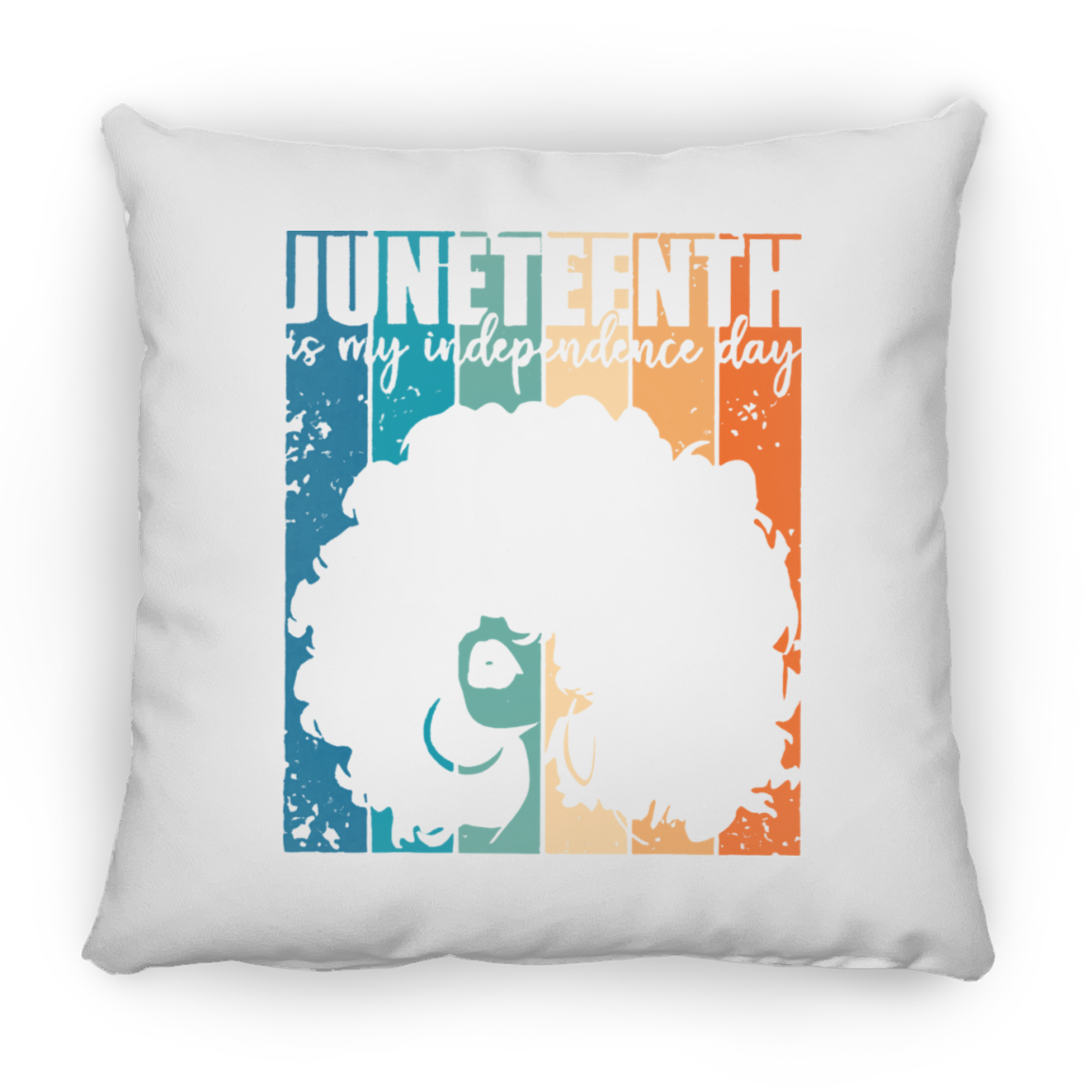 Juneteenth Independence Day Retro Afro Melanin Large Square Pillow