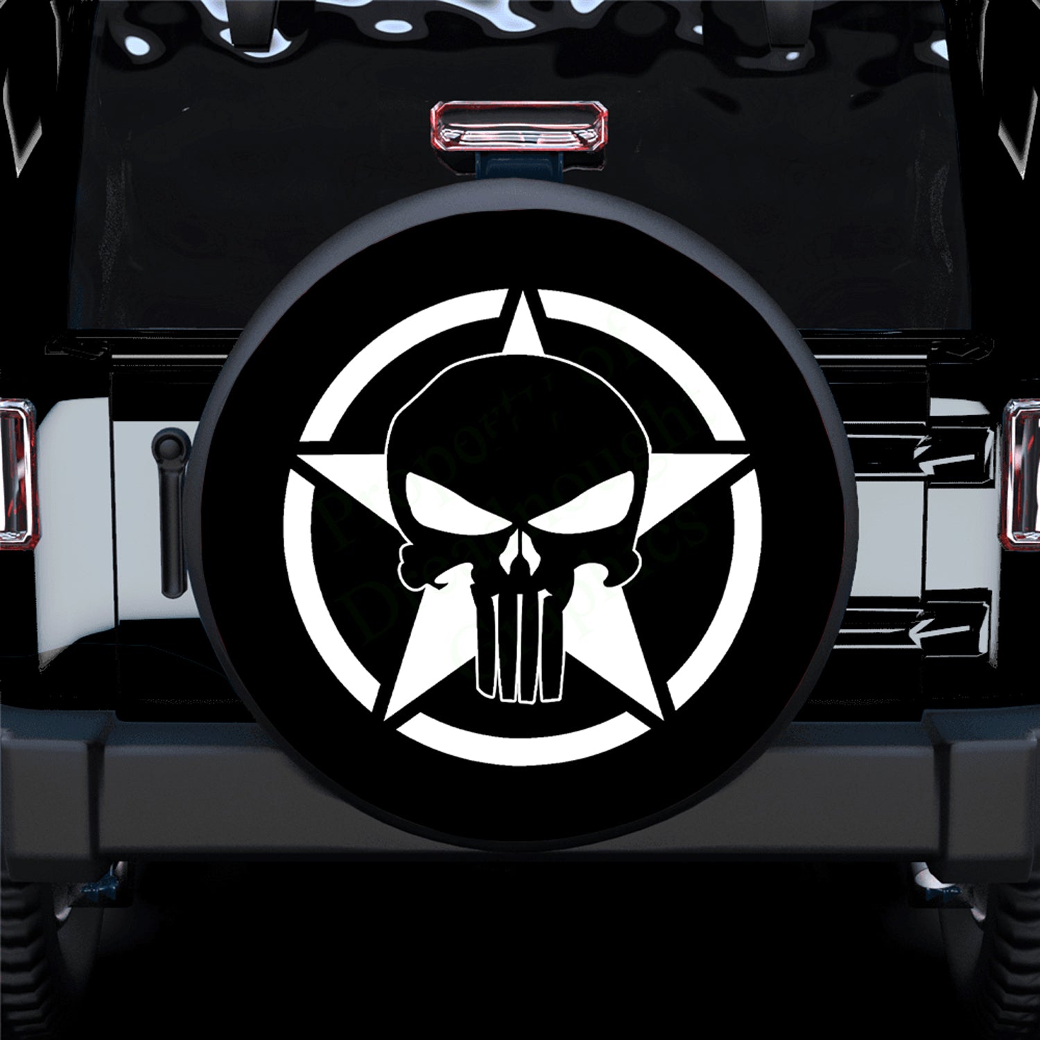 Skull Punisher Jeep Spare Tire Covers Gift For Campers