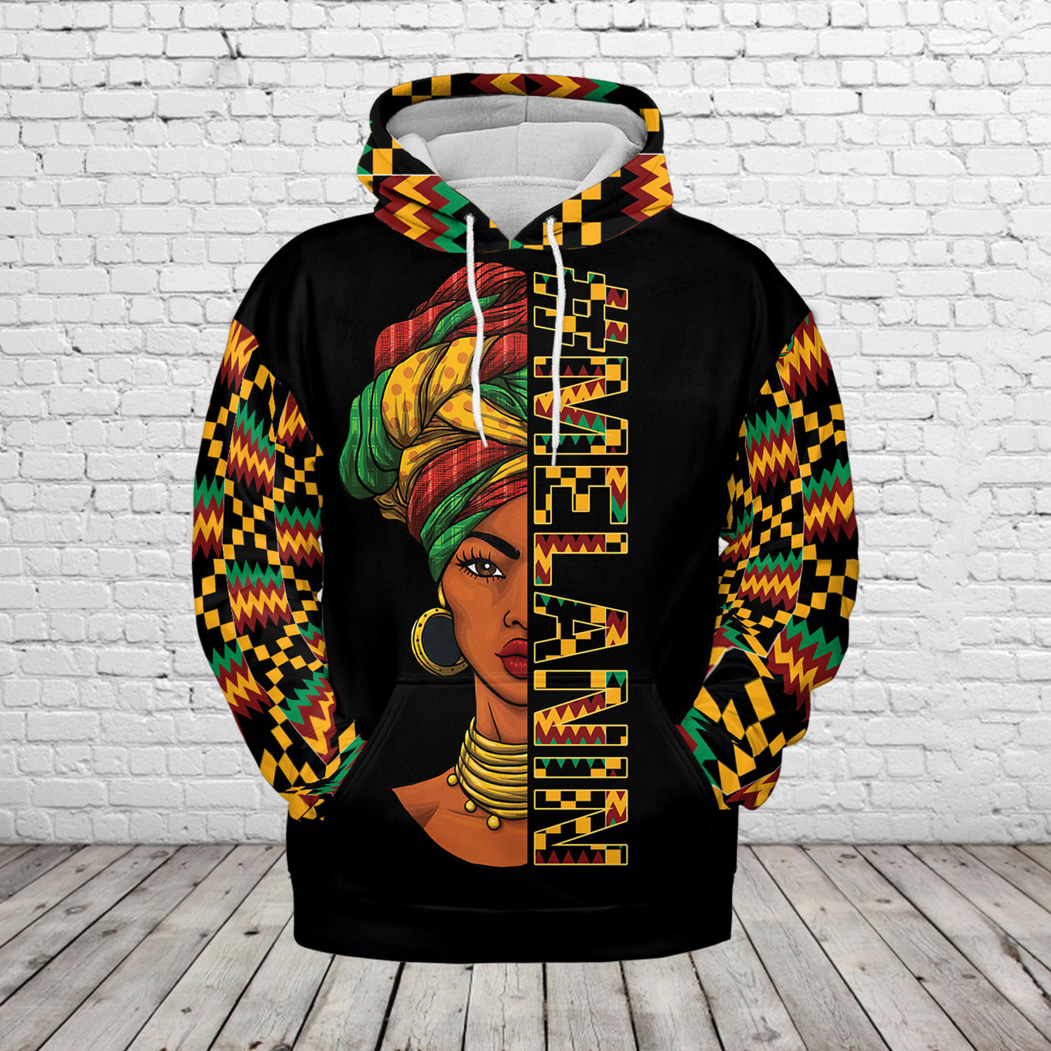 Melanin Hoodie 3D African Pattern #122121L