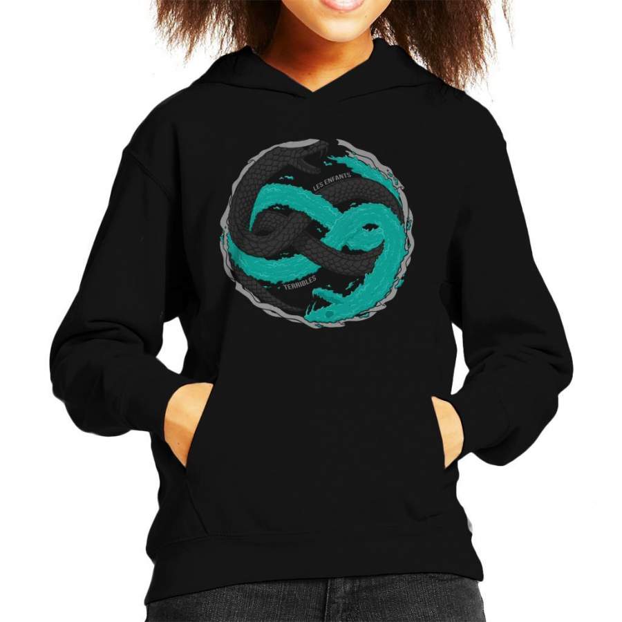 Twin Snakes Black Metal Gear Solid Kid’s Hooded Sweatshirt