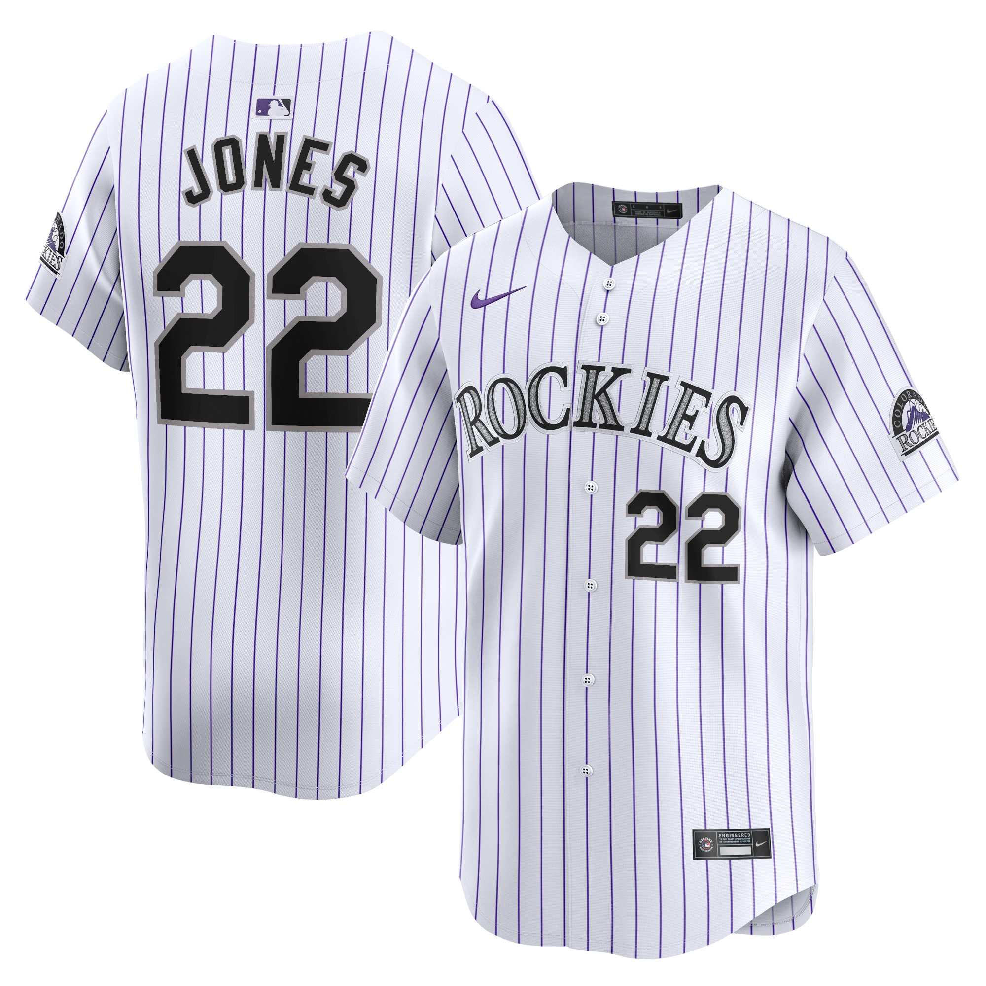 Nolan Jones Colorado Rockies Home Limited Player Jersey – White