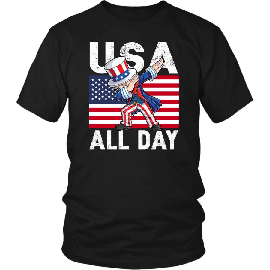 Dabbing Uncle Sam 4th of July USA All Day Freedom shirt