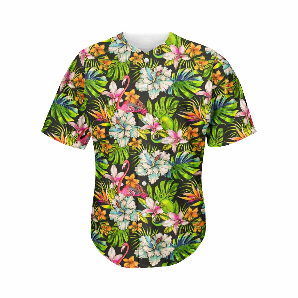 Hawaii Aloha Tropical Pattern Print Baseball Jersey Ha9705