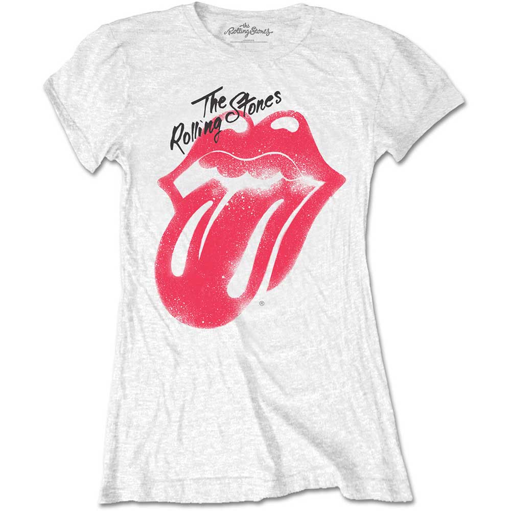 The Rolling Stones Ladies Fashion Tee Spray Tongue