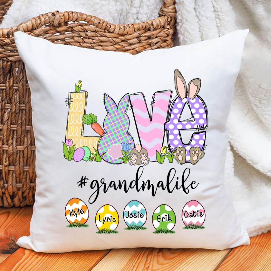 Personalized Love Grandma Easter Indoor Pillow